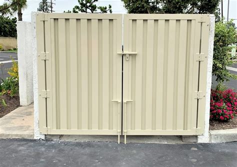 metal enclosure gate kit|commercial trash enclosure gates.